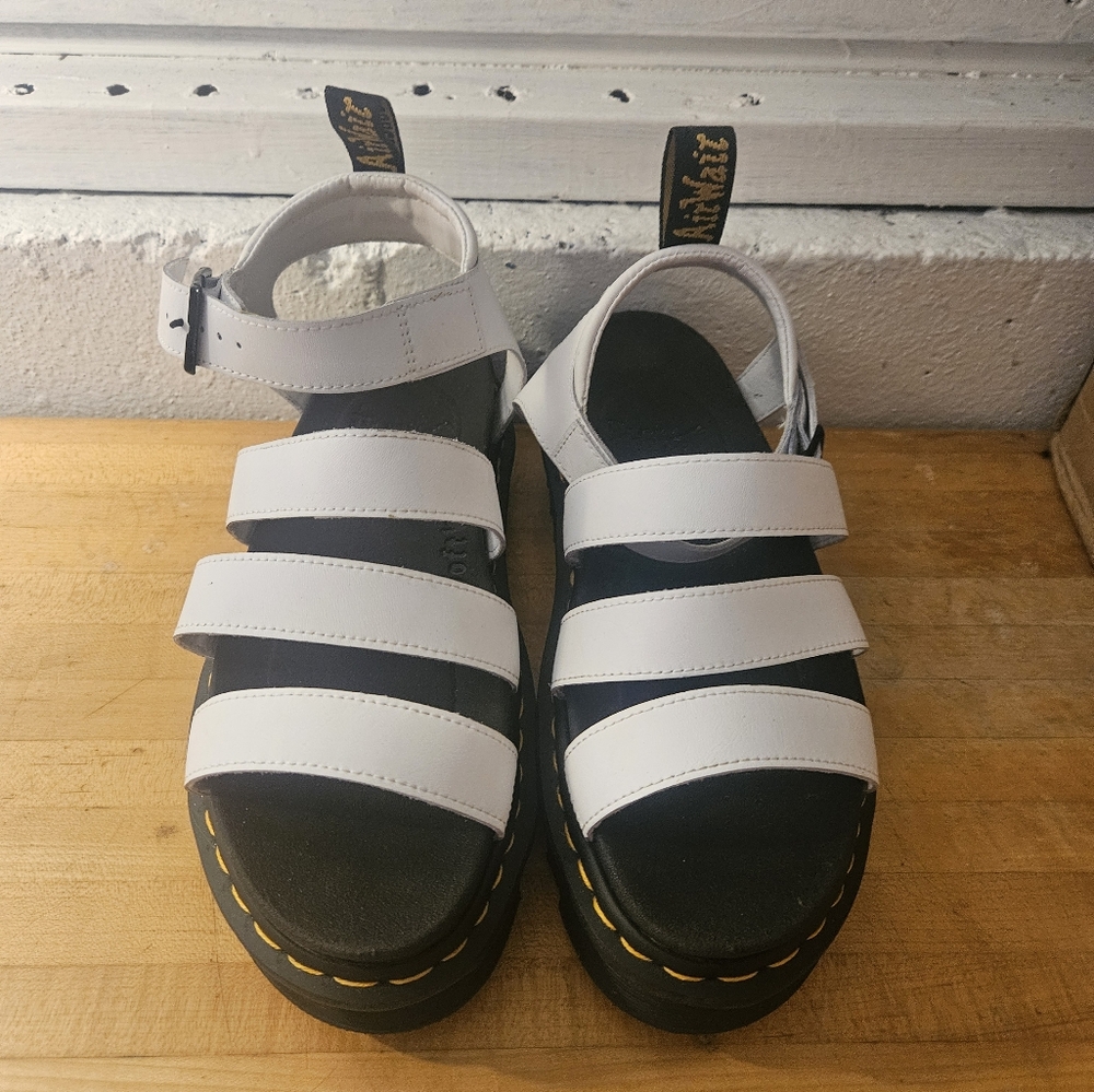 Dr. Martens Black and White Modern Sandals